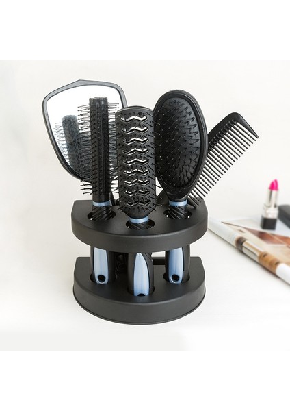 Stokta 5 Adet Salon Styling Seti Kadın Seyahat Makyaj Yetişkin Saç Fırçası Tutucu Ev Taşınabilir Anti-Statik Taraklar Ayna Aracı (Yurt Dışından)