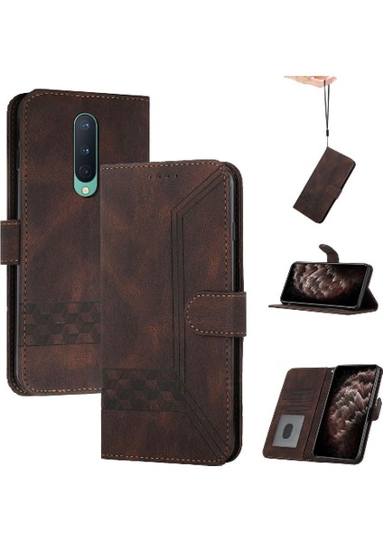 Kullanışlı Stand Özelliği ile Oneplus 8 Cüzdan Kılıf Pu Deri Kart Kapağı ile Uyumlu (Yurt Dışından)