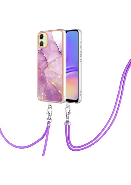 Samsung Galaxy A05 Mermer Anti-Scratch Yumuşak Crossbody Kordon Için Kılıf (Yurt Dışından)