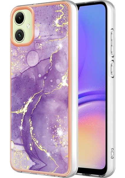 Samsung Galaxy A05 Yumuşak Tampon Ince Tpu Mermer Desen Koruma (Yurt Dışından)