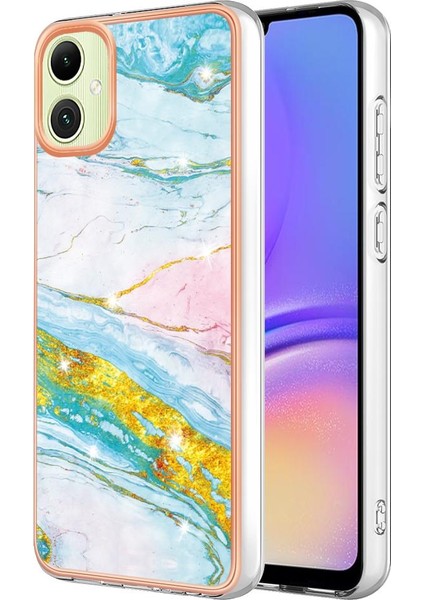 Samsung Galaxy A05 Yumuşak Tampon Ince Tpu Mermer Desen Koruma (Yurt Dışından)