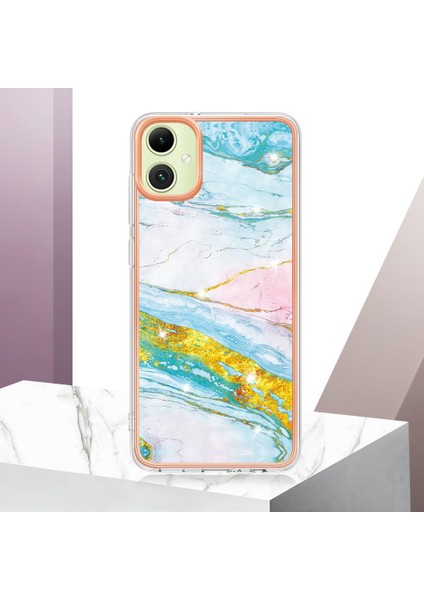 Samsung Galaxy A05 Yumuşak Tampon Ince Tpu Mermer Desen Koruma (Yurt Dışından) modelleri