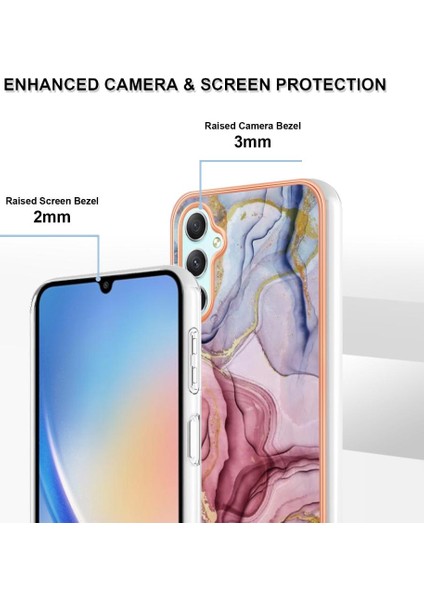 Samsung Galaxy A25 5g Darbeye Silikon Tampon Tpu Mermer ile Uyumlu (Yurt Dışından)