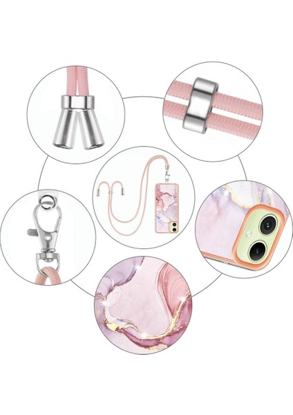 Samsung Galaxy A05 Mermer Anti-Scratch Yumuşak Crossbody Kordon Için Kılıf (Yurt Dışından) modelleri