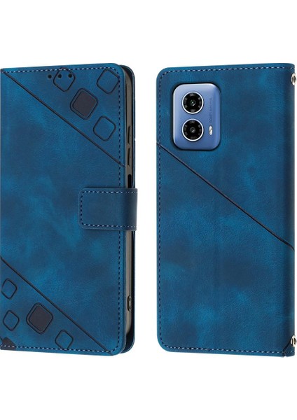 Motorola Moto G34 Manyetik Deri Kart Tutucu Cüzdan Flip Kapak Için Kılıf (Yurt Dışından)