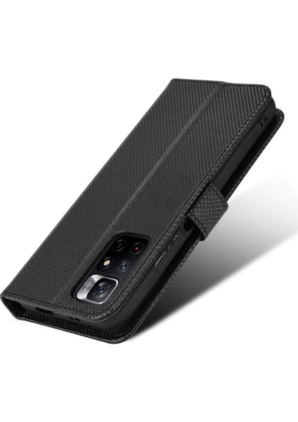 Xiaomi Poco M4 Pro Manyetik Cüzdan Kart Tutucu Kapak Kickstand (Yurt Dışından)