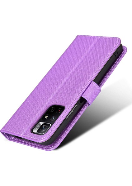 Xiaomi Poco M4 Pro Manyetik Cüzdan Kart Tutucu Kapak Kickstand (Yurt Dışından)