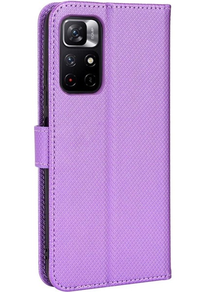 Xiaomi Poco M4 Pro Manyetik Cüzdan Kart Tutucu Kapak Kickstand (Yurt Dışından)
