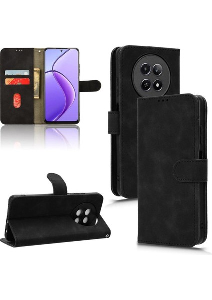Kart Tutucu Kickstand ile Realme 12 5g Deri Folio Flip Case Için Kılıf (Yurt Dışından)
