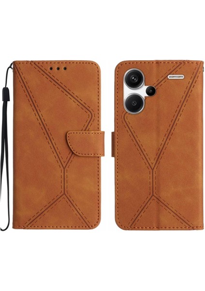 Xiaomi Redmi Için Not 13 Pro Artı Dikiş Kabartmalı Yumuşak Pu Deri (Yurt Dışından)