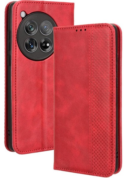 Oneplus 12 5g Manyetik Kapatma Pu Deri Cüzdan Için Kılıf (Yurt Dışından)