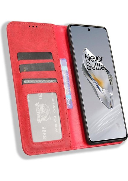 Oneplus 12 5g Manyetik Kapatma Pu Deri Cüzdan Için Kılıf (Yurt Dışından)