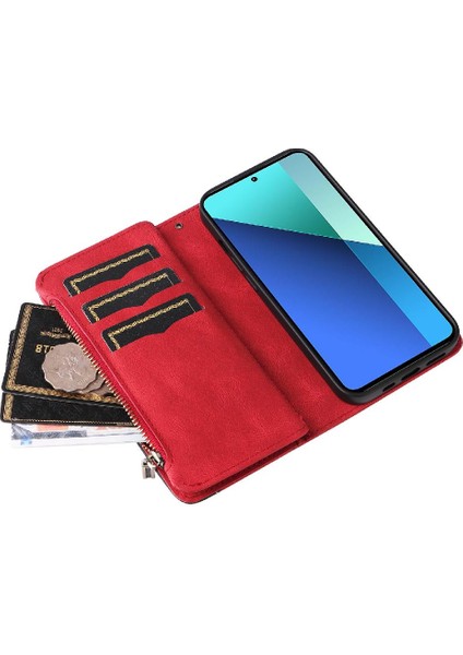Kart Yuvası Standı Kickstand Iki Renkli Xiaomi Redmi Not 13 4g Için Kılıf (Yurt Dışından)