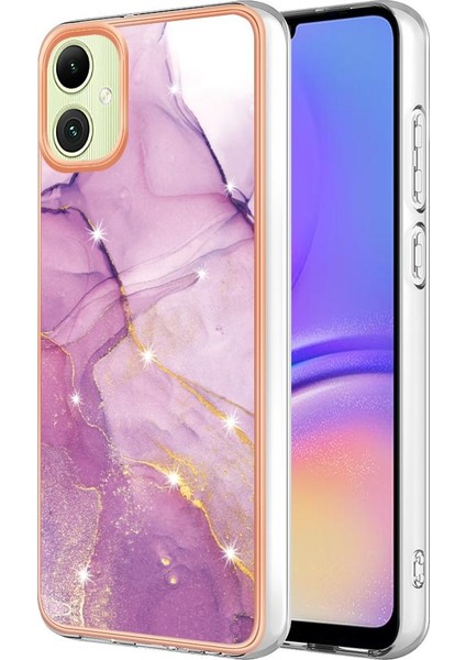 Samsung Galaxy A05 Yumuşak Tampon Ince Tpu Mermer Desen Koruma (Yurt Dışından)