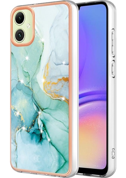Samsung Galaxy A05 Yumuşak Tampon Ince Tpu Mermer Desen Koruma (Yurt Dışından)