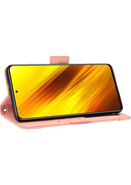 Xiaomi Poco X3 Nfc Ayarlanabilir Ayrılabilir Kart Tutucu Manyetik Kapatma Deri Cüzdan Kapak (Yurt Dışından)