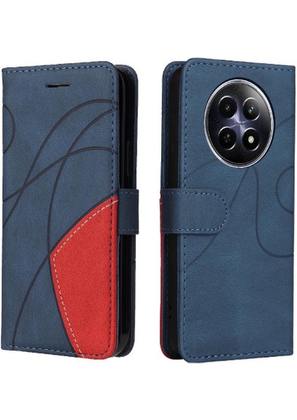 Realme 12 5g Kickstand Koruyucu Pu Deri Flip Folio Kılıf Için Flip Case (Yurt Dışından)