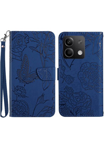Xiaomi Redmi Için Not 13 4g Bilek Kayışı ile Pu Deri Kapak Çevirin (Yurt Dışından)