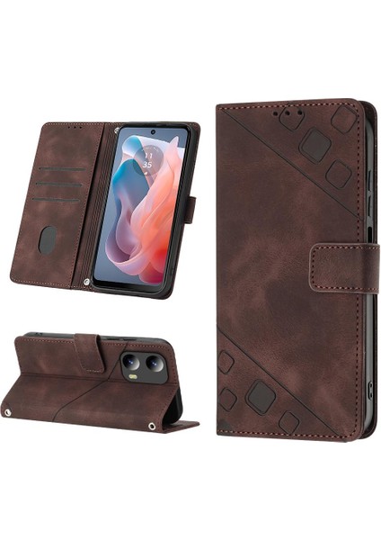 Motorola Moto G 5g 2024 Için Kılıf Kart Tutucu Cüzdan Kapak Çevirin Manyetik (Yurt Dışından)