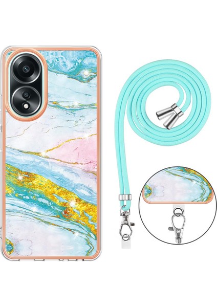 Oppo A58 4g Mermer Tampon Anti-Çizik Yumuşak Crossbody Kordon Için Kılıf (Yurt Dışından) indirimleri