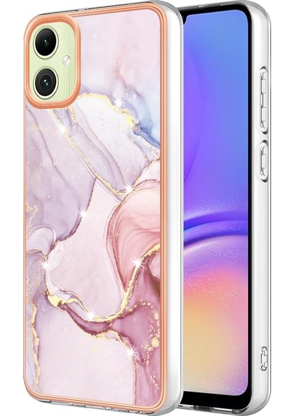 Samsung Galaxy A05 Yumuşak Tampon Ince Tpu Mermer Desen Koruma (Yurt Dışından)