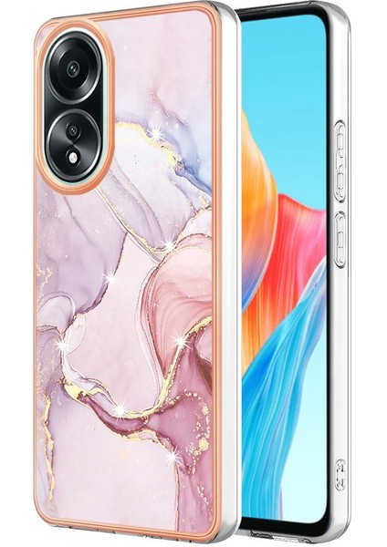 Oppo A58 4g Ince Tpu Mermer Desen Koruma Yumuşak Tampon Için Kılıf (Yurt Dışından)