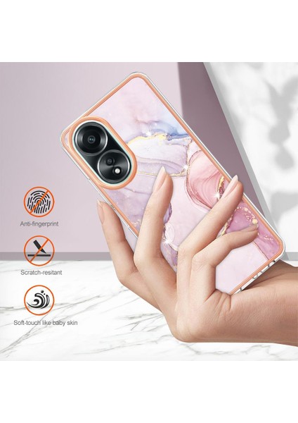 Oppo A58 4g Ince Tpu Mermer Desen Koruma Yumuşak Tampon Için Kılıf (Yurt Dışından) modelleri
