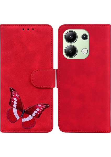 Xiaomi Redmi Not 13 Için Kılıf 4g Flip Folio Kapak Kart Yuvaları Renk Baskılı (Yurt Dışından)