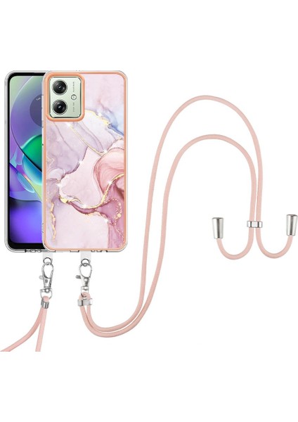 Motorola Moto G54 Tampon Anti-Scratch Yumuşak Crossbody Kordon Için Kılıf (Yurt Dışından)