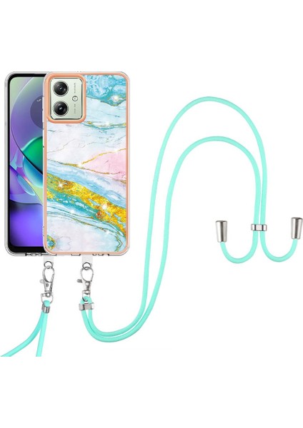 Motorola Moto G54 Tampon Anti-Scratch Yumuşak Crossbody Kordon Için Kılıf (Yurt Dışından)