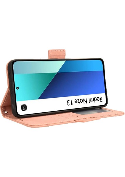 Xiaomi Redmi Not 13 Için Kılıf 4g Deri Cüzdan Kapak Manyetik Kapatma (Yurt Dışından)