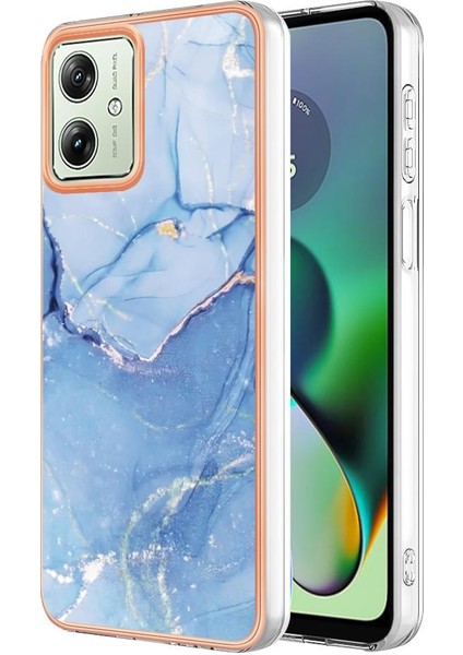 Motorola Moto G54 Darbeye Dayanıklı Mermer Silikon Tampon Tpu ile Uyumlu (Yurt Dışından)