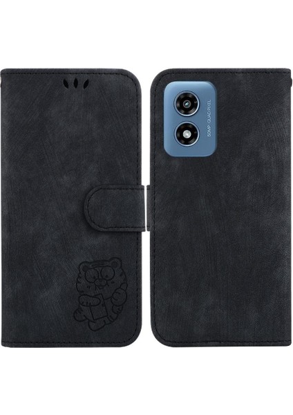 Motorola Moto G Oynamak Için Kılıf 4g 2024 Cüzdan Kılıf Kabartmalı Sevimli Kaplan (Yurt Dışından)