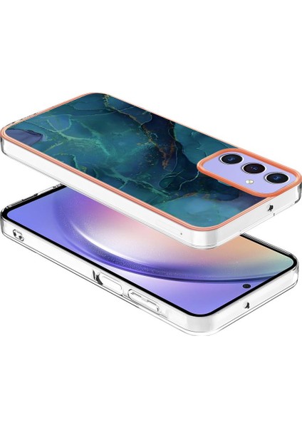 Samsung Galaxy A15 5g Tampon Darbeye Dayanıklı Tpu Mermer Silikon ile Uyumlu (Yurt Dışından)