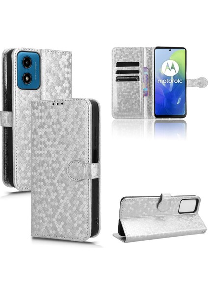 Motorola Moto G24 Manyetik Toka Deri Cüzdan Kapak Geometrik (Yurt Dışından)