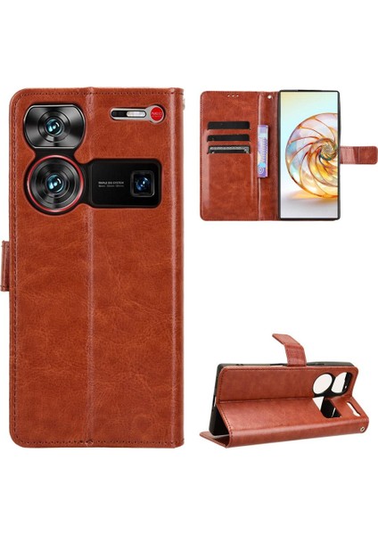 Zte Nubia Z60 Ultra Kart Tutucu Manyetik Kapak Çevirin Cüzdan (Yurt Dışından)