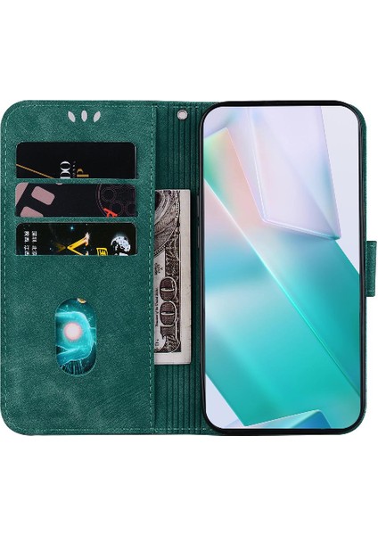 Oppo RENO11 F Için Kılıf Cüzdan Kılıf Flip Folio Kabartmalı Sevimli Kaplan Kartı (Yurt Dışından)