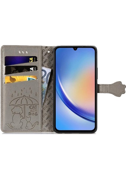 Samsung Galaxy A35 5g Darbeye Karikatür Hayvanlar Için Kılıf Kısa Kayış (Yurt Dışından)