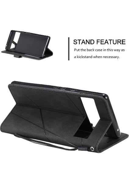 Google Piksel 7 Pro Kart Tutucu Için Kılıf Kickstand Cüzdan Flip Folio Pu (Yurt Dışından)