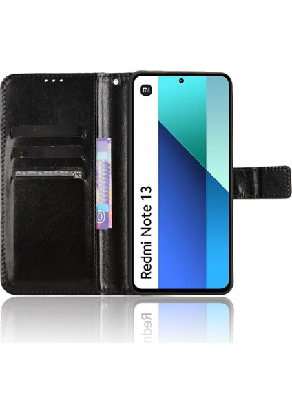 Xiaomi Redmi Için Not 13 4g Manyetik Kapak Çevirin Kart Tutucu Cüzdan (Yurt Dışından)