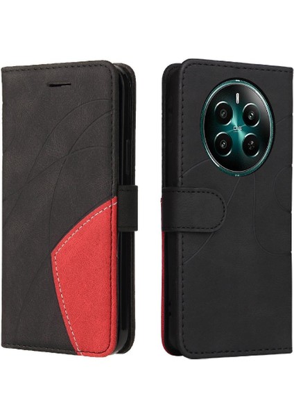 Kart Yuvası Standı ile Realme 12 Artı Için Flip Case Pu Deri Flip Folio (Yurt Dışından)