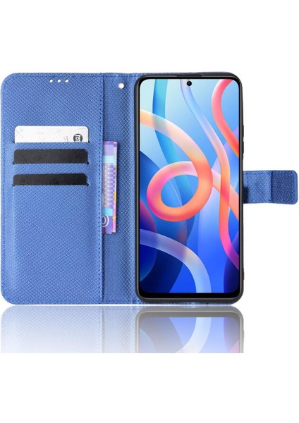 Xiaomi Poco M4 Pro Manyetik Cüzdan Kart Tutucu Kapak Kickstand (Yurt Dışından)