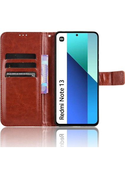 Xiaomi Redmi Için Not 13 4g Manyetik Kapak Çevirin Kart Tutucu Cüzdan (Yurt Dışından)