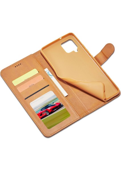 Samsung Galaxy Case 5g Buzağı Doku Yatay Çevir Deri Kılıf (Yurt Dışından)