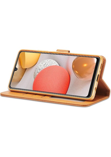 Samsung Galaxy Case 5g Buzağı Doku Yatay Çevir Deri Kılıf (Yurt Dışından)