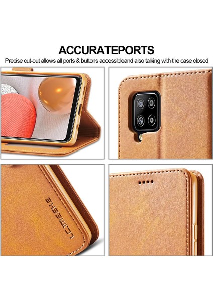 Samsung Galaxy Case 5g Buzağı Doku Yatay Çevir Deri Kılıf (Yurt Dışından)