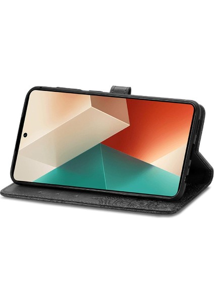 Xiaomi Redmi Not Için Kılıf 13 Pro Zarif Desen Deri Kılıf Basit (Yurt Dışından)