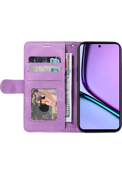 Realme C67 4g Kickstand Koruyucu Pu Deri Flip Folio Için Flip Case (Yurt Dışından) fırsatları