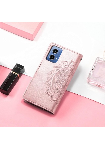 Motorola Moto G34 Zarif Desen Darbeye Dayanıklı Basit Iş Için Kılıf (Yurt Dışından)