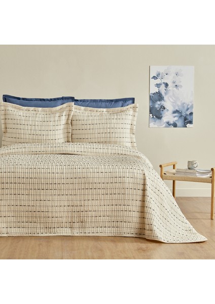 Peitra Çift Kişilik Jakar Comfort Set Lacivert